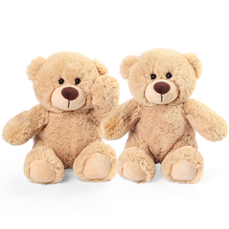 LotFancy Brown Teddy Bears Plush Toy Set, 8 Inches, 2-Pack photo 1