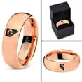 thumbnail image 4 of Tungsten Nevada The Silver State Playing Cards Band Ring 7mm Men Women Comfort Fit 18k Rose Gold Dome Polished, 4 of 4