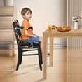 thumbnail image 4 of Dznils Toddler Booster Seat for Dining Table, with Backrest, Safety Buckles, Non-Slip Bottom, Black, 4 of 13