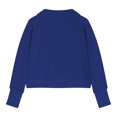 thumbnail image 4 of Girl Sweatshirt with Thumb Holes Half Zip Pullover for Girls Long Sleeve with Pocket Cotton Fleece Sweatshirts, 9-10 Years Dark Blue, 4 of 4