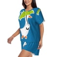 thumbnail image 2 of Picia Goose Holding an Umbrella Pajamas Sets for Women Soft Short-Sleeved Pjs with Lounge Shorts Two Piece Sleepwear-3X-Large, 2 of 9