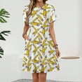 thumbnail image 2 of Teacher Pencils Dress Fashion Beach Short Sleeve Dresses Female Party Printed Sundress, 2 of 7