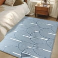 thumbnail image 4 of Area Rugs for Living Room Bedroom, Ombre 4'x6' Rug Washable Carpet Runner Indoor Outdoor, Farmhouse Stripes Modern Abstract Art Non Slip Accent Floor Mats Rug for Kitchen, Office, 4 of 8