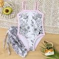 thumbnail image 5 of mgoYE Girl Swimsuit Size 10-12 Girls Swimsuit One-Piece Bathing Suit with Mesh Cover Ups Adjustable Straps Cut Out Swimwear(Black,10-11 Years), 5 of 8