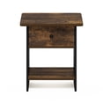 thumbnail image 4 of Furinno Dario Table d'Extrémité/ Table de Chevet Étagère de Rangement avec Tiroir-Bac, Pin Ambré/noir, 4 of 6