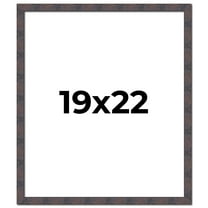 19x22 Frame Brown Rustic Lacquered Walnut Solid Wood Picture Frame Width | 0.875 Inch Moulding
