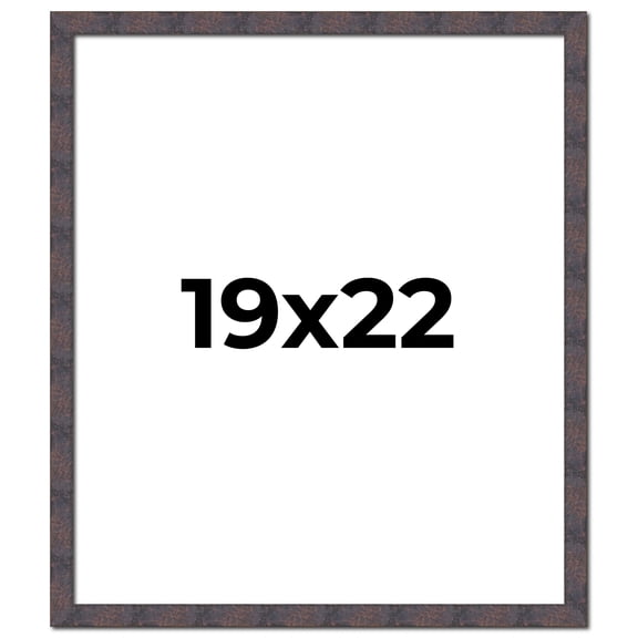 19x22 Frame Brown Rustic Lacquered Walnut Solid Wood Picture Frame Width | 0.875 Inch Moulding