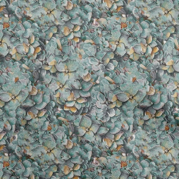 oneOone Cotton Poplin Twill Turquoise Blue Fabric Abstract Floral Sewing Fabric By The Yard Printed Diy Clothing Sewing Supplies 56 Inch Wide
