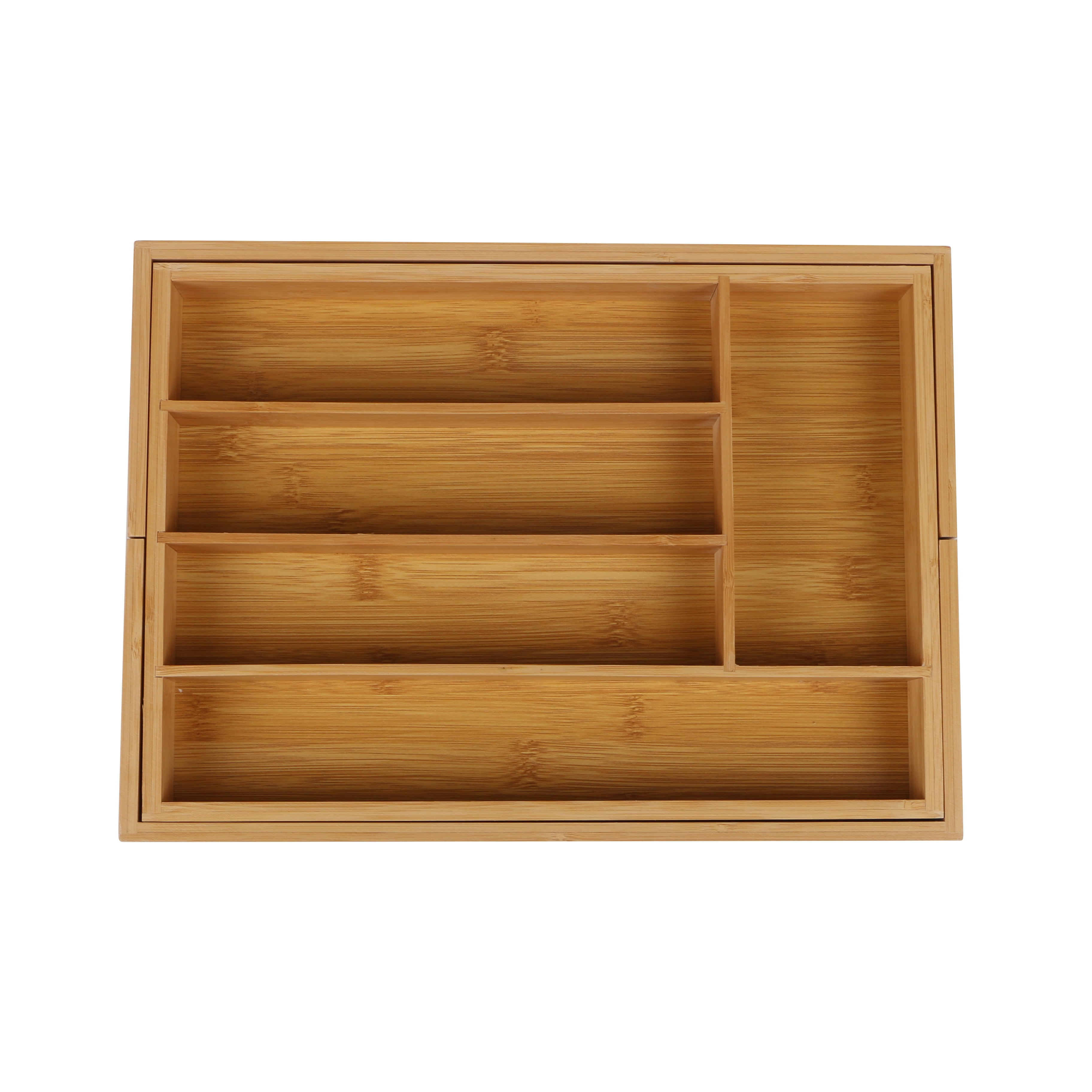 Bamboo Expandable Drawer Organizer - Perfect Size for Cutlery and Kitchen Utensils -Expandable from 10” to 15.7”