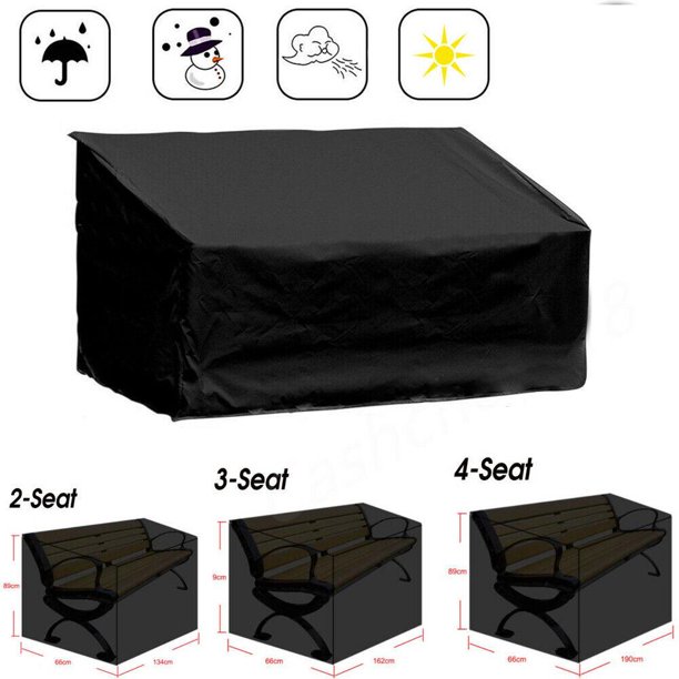 Funda para banco de jardín, cubierta para banco de 2 plazas y exterior, cubierta protectora para muebles de jardín, funda para sofá de jardín en tela Oxford 210D, impermeable, a prueba de viento, pro