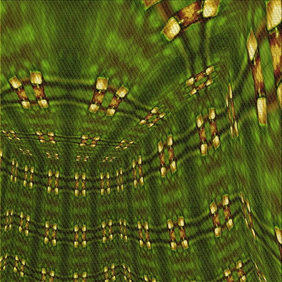 Ahgly Company Machine Washable Indoor Square Transitional Dark Forest Green Area Rugs, 4' Square
