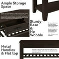 thumbnail image 7 of WEGFTDUOP Retro Pine Wood Console Table with 2 Drawers & Open Shelves - Solid Wood Entryway Table for Living Room and Hallway, 7 of 7