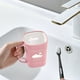 thumbnail image 4 of Taza de Baño, Enjuague Bucal de Plástico con Asa, Vaso, 7.5 x 7.5 x 10 cm, Base Antideslizante, Diseño Ligero para Cepillo de Dientes, Enjuague Bucal, Azul Cielo, 4 of 6