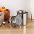 thumbnail image 3 of KAKOWELY Stainless Steel Handmade Milk Frother Double Mesh Milk Creamer Milk Maker (800CC),7.68"X6.5"X3.94", 3 of 5