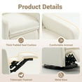 thumbnail image 6 of Paproos Swivel Rocker Recliner, Velvet 360°Swivel Rocking Recliner, Glider Rocking Chair for Nursery, Small Rocker Chair for Small Space, Manual Recliner for Adults for Home Theater, White, 6 of 10