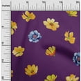 thumbnail image 1 of oneOone Polyester Lycra Fabric Flower Watercolor Printed Fabric 1 Yard 56 Inch Wide, 1 of 4