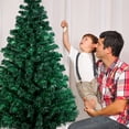 thumbnail image 6 of Hengu 6ft Pre-Lit Fiber Optic Artificial Christmas Tree with Multicolor LED Lights, Metal Stand, 6 of 9