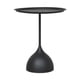thumbnail image 2 of Mesa auxiliar pequeña, mesa de Martini, mesa de pedestal redonda, mesa de cóctel para bebidas de café, mesa de centro redonda negra para el hogar, Forma alta negra., 2 of 6