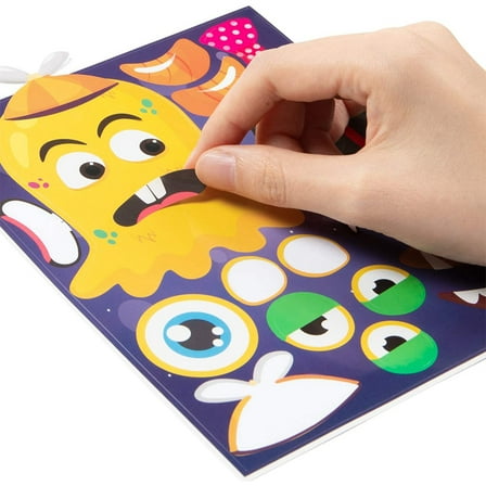 Belanttega 40 Pc Monster Face Sticker Pack Set for Home Wall Decals Party Goodie Bag Filler Favor Art Class School Activity Decor for Windows, Laptops, Water Bottles