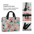 thumbnail image 4 of 16" Laptop Briefcase for Work Travel Laptop Shoulder Bag Carrying Handbag Laptop Case Coral Floral Print, 4 of 8