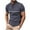 Gray, variant on Cmfcve Round Neck T-shirts for Men Short Sleeve Pullover Sports T-shirt Button Patchwork Polo Shirt