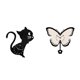 thumbnail image 1 of Reloj de pared con diseño de gato, bonito reloj de pared para guardería, creativo, decorativo, de acrílico, silencioso, con diseño de dibujos animados, 1 of 8