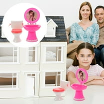 KONTONTY 1 Set Dollhouse Bathroom Furniture Mini Wash Basin Plastic Mini House Furniture Assorted Color