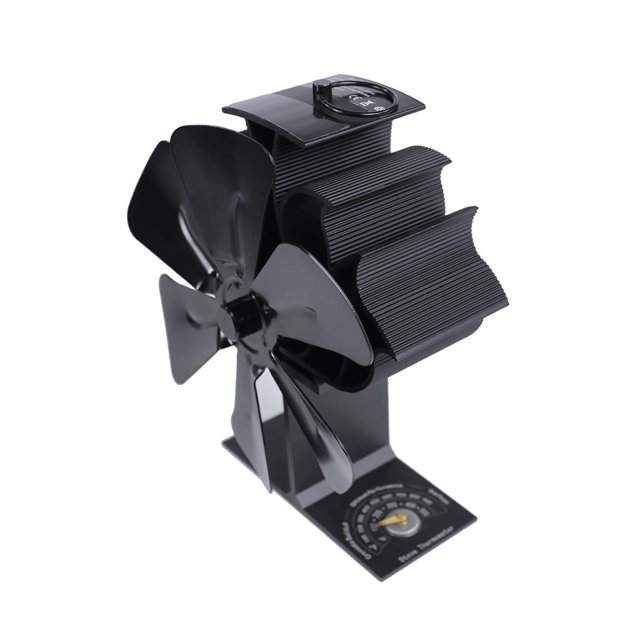 Ventilador de estufa de leña, Portale, ventilador de chimenea accionado por calor para estufa de leña , 6 cuchillas perfecl Ventilador de estufas