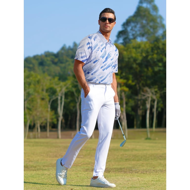 APTRO Men's Golf Polo Shirt Stripe Print photo 5