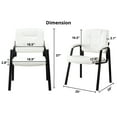 thumbnail image 5 of Mindy Office Leather Executive Guest Chair Reception, Conference Waiting Room Chairs with Padded Arms- Set of 2 White, 5 of 11