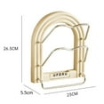 thumbnail image 6 of Wall Mount Pot Lid Holder Modern Heavy Duty Board Plate Storage Rack Organizer Kitchen, 6 of 6