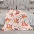 thumbnail image 3 of Sloth Blanket Sloth Gifts for Girls Women Sloth Throw Blanket for Kids Adults Soft Warm Cozy Fleece Blanket for Couch Sofa \u200bBed 60"x80", 3 of 6