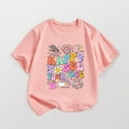 thumbnail image 3 of Favoffer Summer Unisex Kids Multicolor Back-to-School Graphic Top Round Neck Short Sleeve Trendy Tee Casual Travel Home Photoshoot 1-12Y, 3 of 4