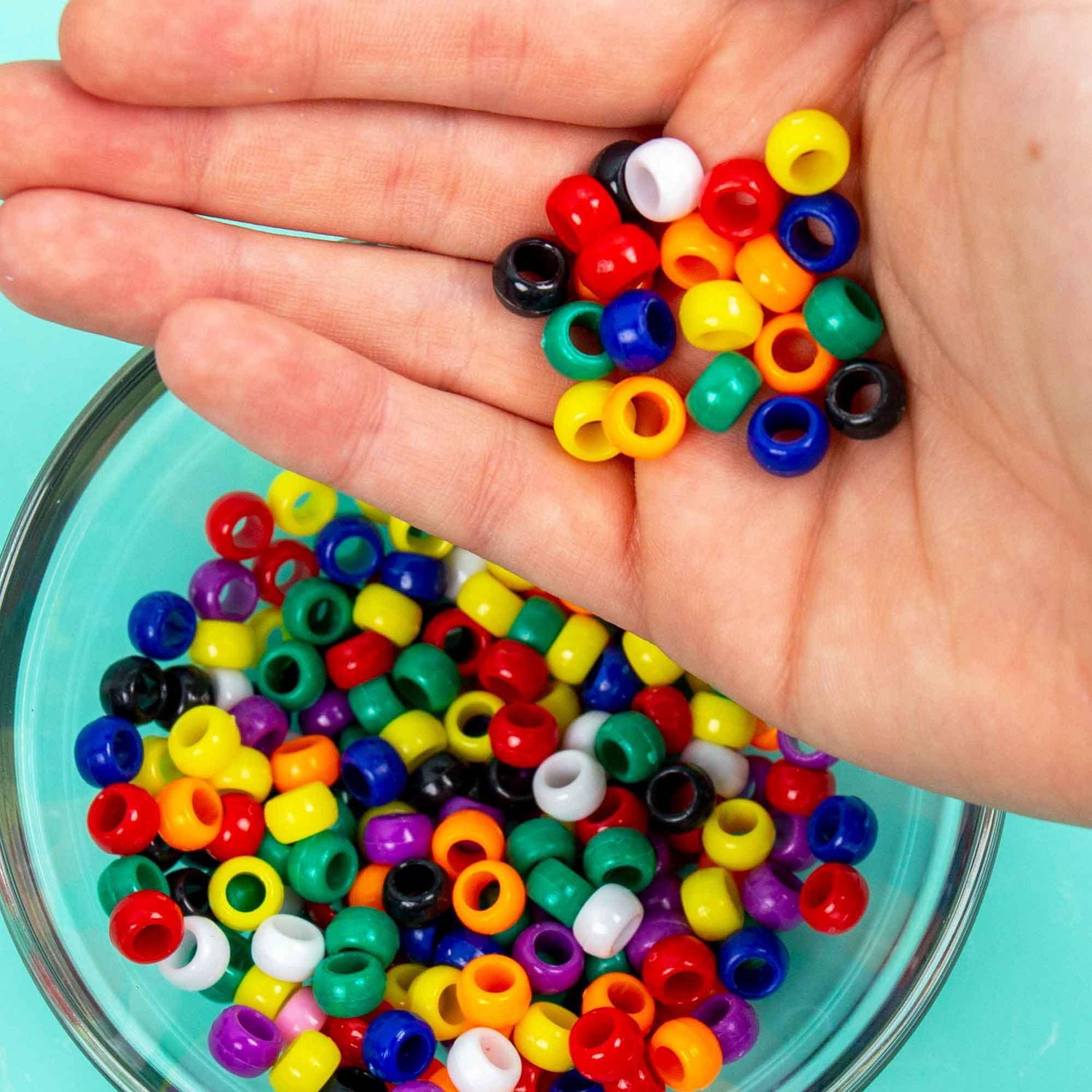 Horizon Group USA Rainbow Pony Beads, 500-Pack