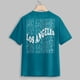 thumbnail image 4 of Camiseta gráfica con hombros caídos para mujer: camiseta informal con estampado de letras novedoso, corte holgado y múltiples tallas., 4 of 5