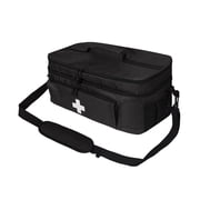 Milaget Empty First Aid Bag Emergency Kits Organizer Storage Pouch Multifunctional Medical Storage Bag Portable for Travel Gym Hiking Black