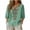 Mint Green, variant on Qulqfy Embroidered Womens Tops Floral Fall Casual 3/4 Sleeve Army Green Tunic Henley V-Neck Cute Comfy Shirts L