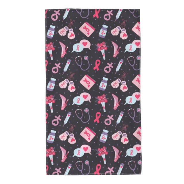 Balery Breast Cancer Awareness1 Toalla de Microfibra Premium con Estampado – 27.5x16 pulgadas, Alta Absorción, Suave y Aterciopelada, Secado Rápido