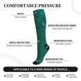thumbnail image 3 of Bixox Teal Marble Print Compression Socks,Compression Socks Women & Men Circulation for Medical,Running,Athletic, 3 of 7