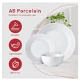 thumbnail image 4 of & Co. - Plain White Plates and Bowls Sets, Modern Dinnerware Set, Kitchen Dinnerware Sets, Indoor and Outdoor Plates, 12-Piece Kitchen Plates and Bowls Set, Dishwasher Safe, 4 of 7