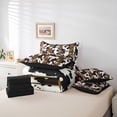 thumbnail image 6 of jejeloiu Brown Cow Print 7-Piece Bedding Comforter Set,Western Rustic Farmhouse King Bedding Sets For Cowboy Reversible, 6 of 8