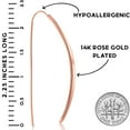 thumbnail image 4 of Humble Chic 14K Rose Gold Plated Drop Earrings for Women - Long Earrings for Women, 4 of 9