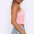 thumbnail image 3 of Timegard Crop Top for Women Ruched Knot Sleeveless Tee Comfy Solid Color Casual Going out Top Camis, 3 of 7