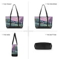 thumbnail image 6 of FORMRS Canvas Laptop Tote Bag for Women with 15.6" Computer Compartments Shoulder Handbag, Green Night Deer, 6 of 7