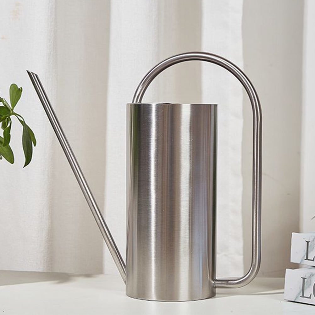 FELTECHELECTR Small Indoor Watering Cans Stainless Steel Silver 1Set