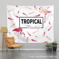 thumbnail image 1 of Papel pintado de estilo nórdico digno de Instagram para dormitorios, con flamencos tropicales, tela fina cepillada, 100 x 70 cm., 1 of 3