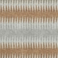 thumbnail image 3 of HomeRoots 668984 5 x 8 ft. Rust Gray & Silver Striped Washable Machine Made Rectangle Area Rug with UV Protection, 3 of 9