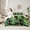 Green 02, variant on Feelyou Kawaii Blue Unicorn Bedding Comforter Set 7pcs for Kids, Cartoon Star Rainbow Queen Bedding Sets, Jungle Leaves Plant Reversible Queen Sheet Sets, Super Cozy Room Decor