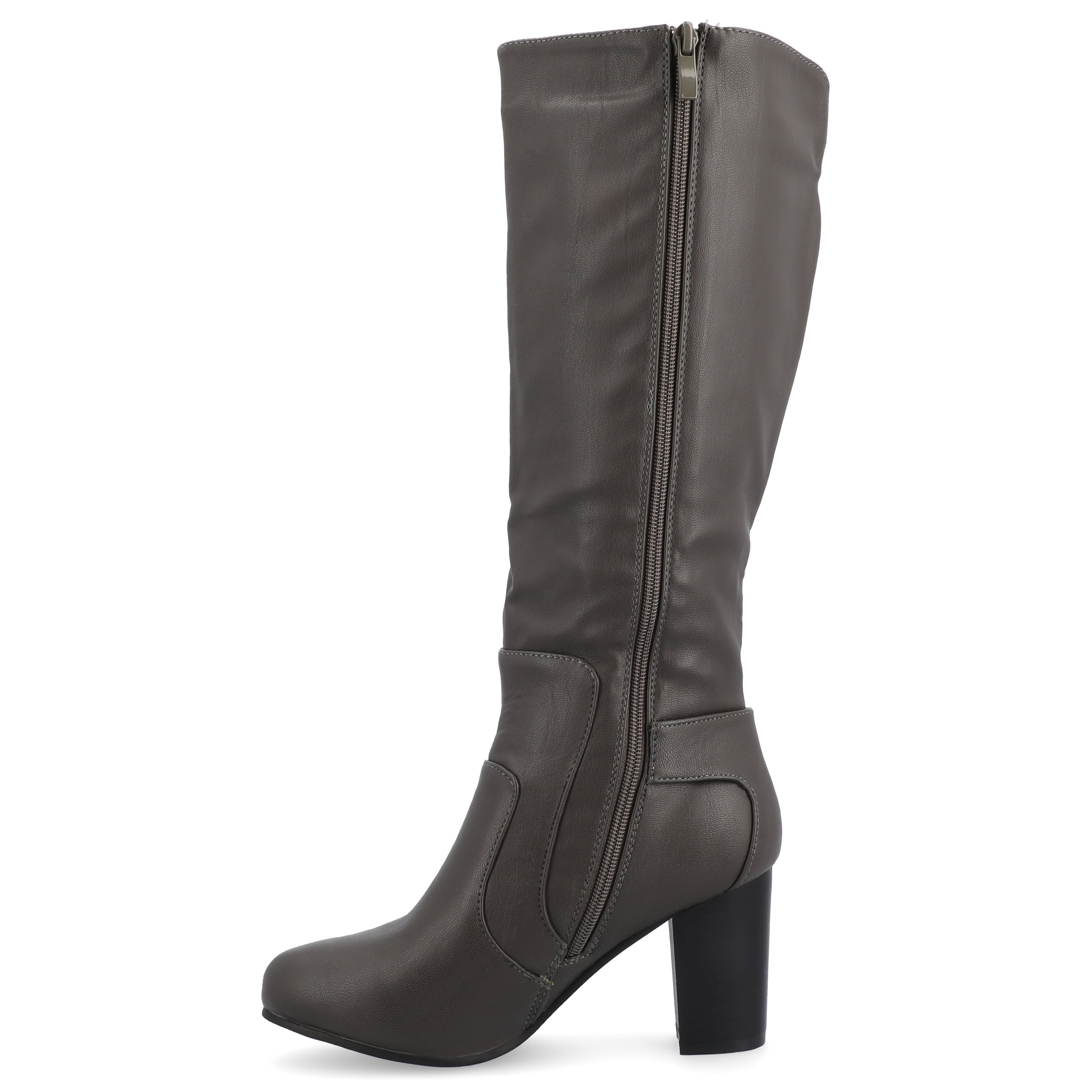 Journee Womens Carver Stacked Heel Knee High Boots