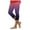 Dark Purple, variant on HCNTES Leggings for Women Floral Print High Waist Capris Knee Length Slim Fit Yoga Cropped Trousers(Light Purple,L)